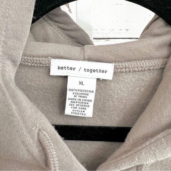 Better Together Women's Taupe Hoodie Sweater XL - Picture 5 of 5